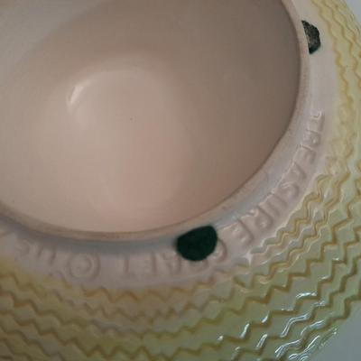 Vintage Treasure Craft Farmer Pig Ceramic Cookie Jar