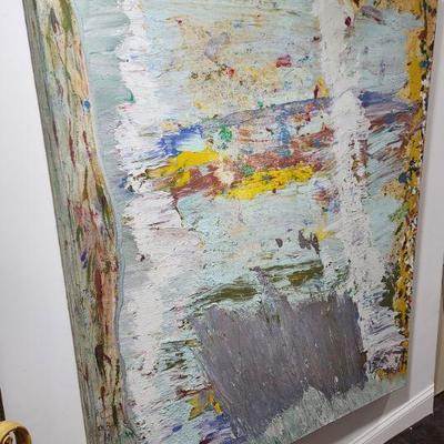 Ultra-large Mid-Century abstract painting by Philip Wollford. 1975