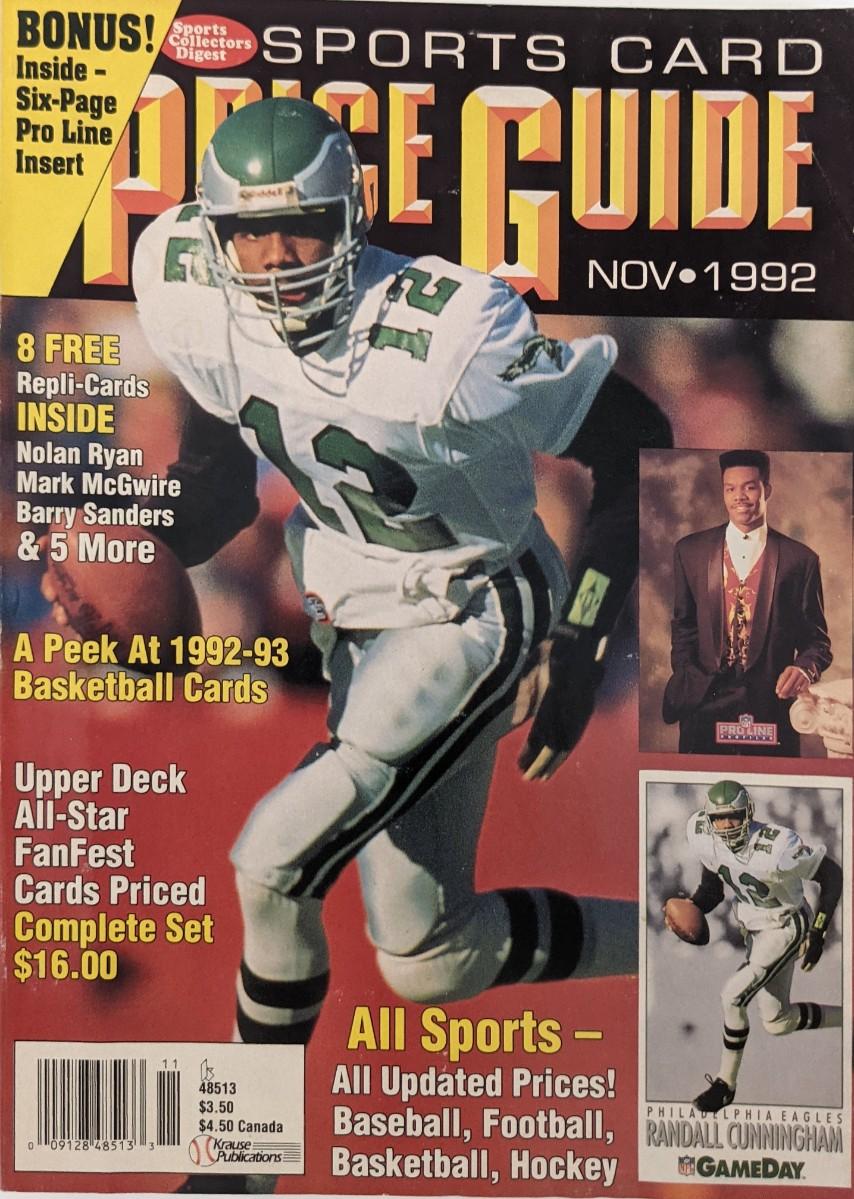 Sports Card Price Guide Magazine Nov 1992