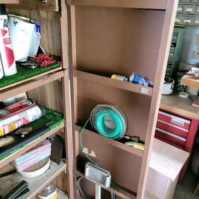 Metal cabinet & contents
