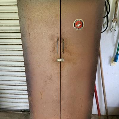 Metal cabinet & contents