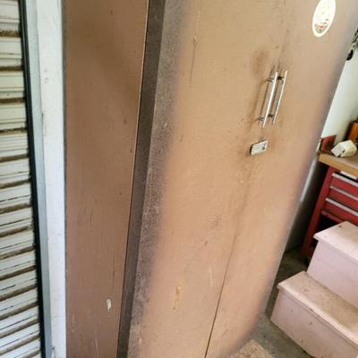 Metal cabinet & contents