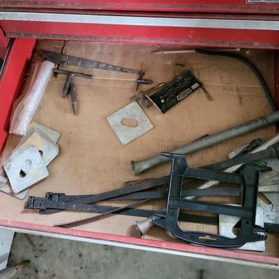 Metal tool storage & contents