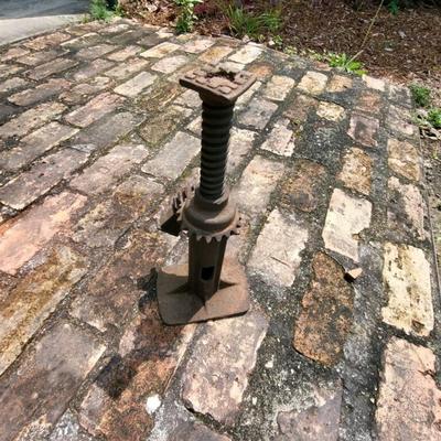 Antique Gear driven screw jack