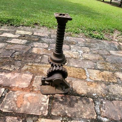Antique Gear driven screw jack