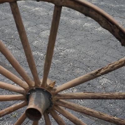 ANTIQUE WAGON WHEELS PAIR