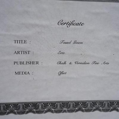 FRAMED ERTE REPRINT OFFSET PRINT. FRAMED