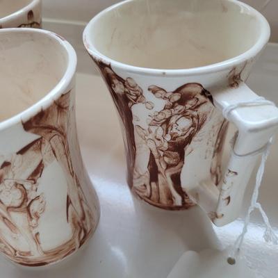 Vintage Native Clay Mugs/ Teacups