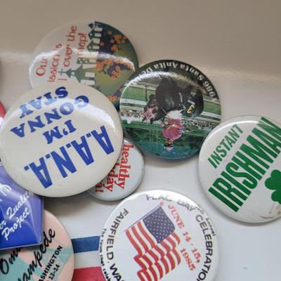 Assorted Pinback Buttons Lot- Vintage