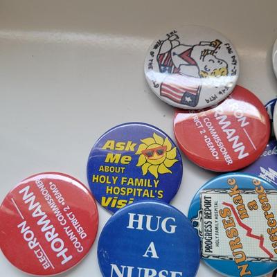 Assorted Pinback Buttons Lot- Vintage
