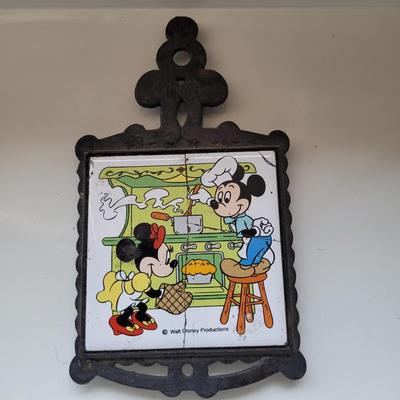 Vintage Disney Trivet - Mickey & Minnie Mouse