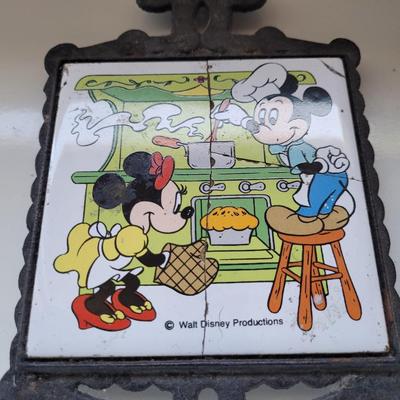 Vintage Disney Trivet - Mickey & Minnie Mouse