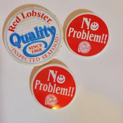 Vintage Restaurants Pinback Buttons Lot