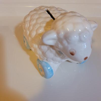 Vintage Lamb Coin Bank - Nursery Decor