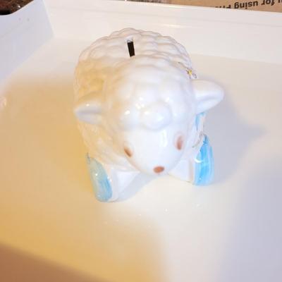 Vintage Lamb Coin Bank - Nursery Decor
