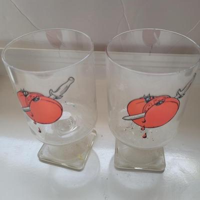 Vintage Famous Artist Pedestal Glass