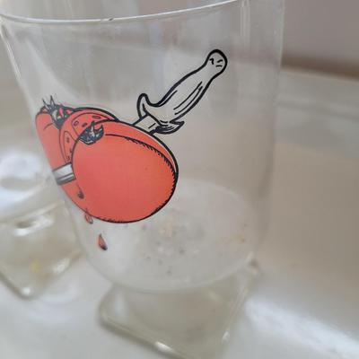 Vintage Famous Artist Pedestal Glass