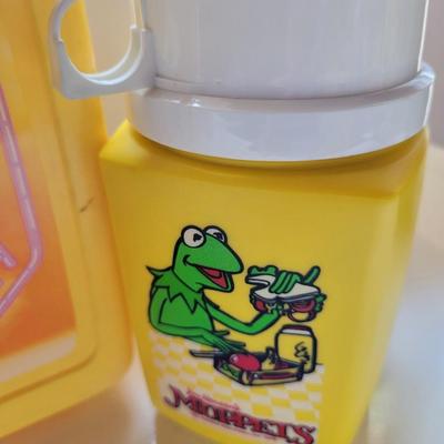 Vintage Miss Piggy-Muppets Lunch Box  * Kermit the Frog Thermos