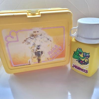 Vintage Miss Piggy-Muppets Lunch Box  * Kermit the Frog Thermos