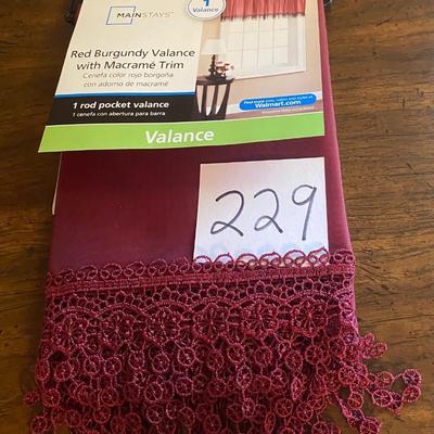 Burgundy Valance