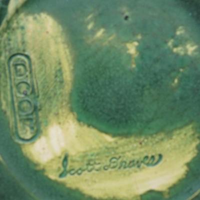 DOOR   POTTERY " DRAGONFLY" PATTERN 6" SIGNED SCOTT DRAVES