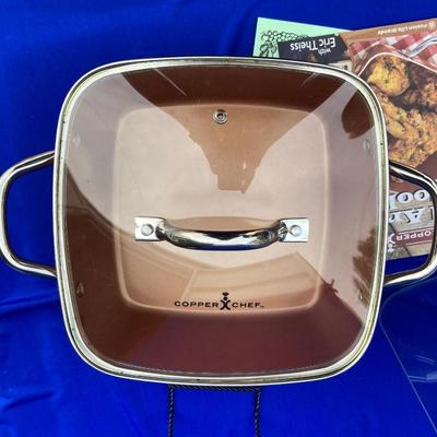 COPPER CHEF 11â€ CASSEROLE/DUTCH OVEN AND GLASS PRESS