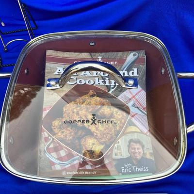 COPPER CHEF 11â€ CASSEROLE/DUTCH OVEN AND GLASS PRESS
