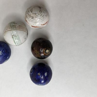 Antique Glass and Glazed Marbles