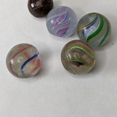 Antique Glass and Glazed Marbles