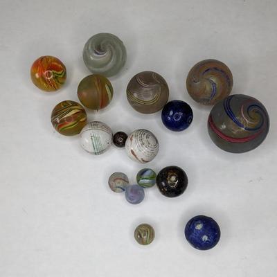 Antique Glass and Glazed Marbles
