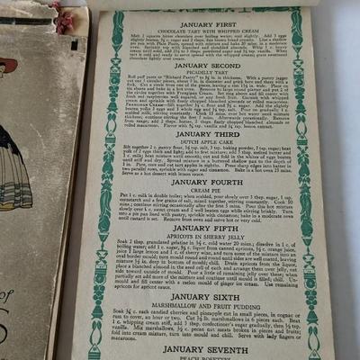 1900's Calendar Cookbooks and Travelling Sentiments