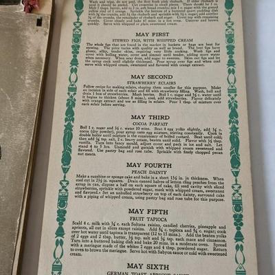1900's Calendar Cookbooks and Travelling Sentiments