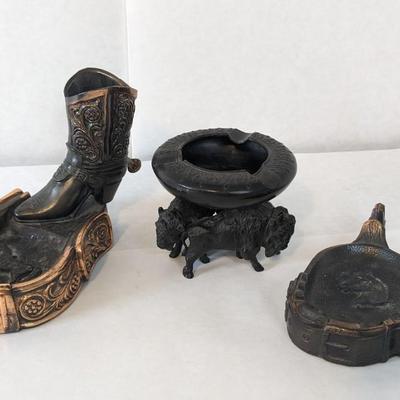 Antique Metal Ashtrays