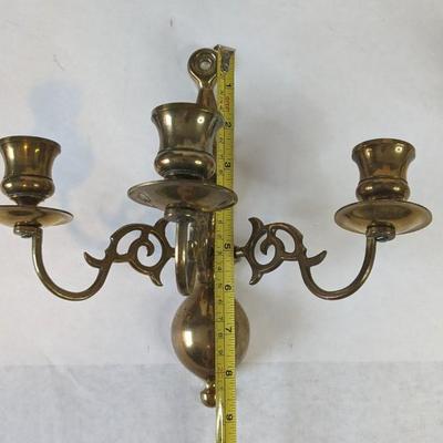 Solid Brass Wall Mount Candelabras