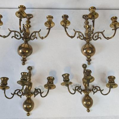 Solid Brass Wall Mount Candelabras