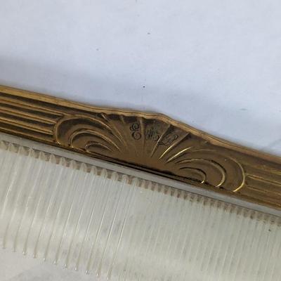 Monogramed and Metal Antique Vanity Sets