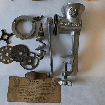 Griswold Meat Grinder and Ward Food Chopper