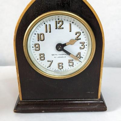 Seth Thomas 4 Jewel Arch Top Clock and Brass Smith's Clock