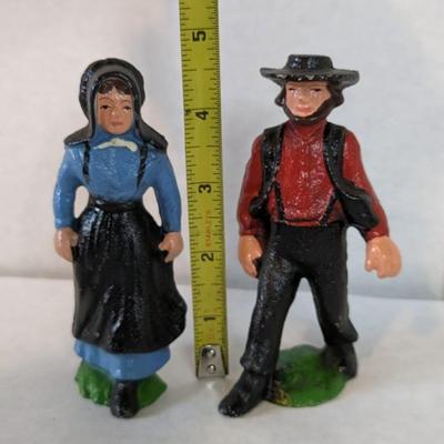 Cast Iron Amish Figures & Small Irons