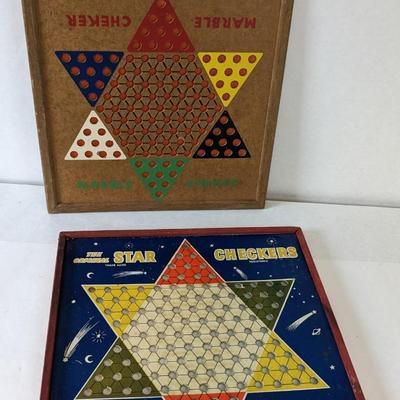 Lindstrom's Gold Star Table Top Pinball, Star Checkers, and More!