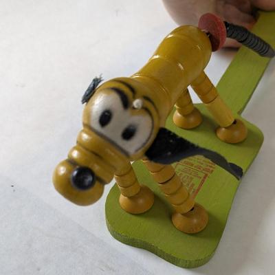 1930's Fisher Price Walt Disney Pluto w/ Wood Toys