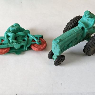 Auburn and Varied Plastic Toys