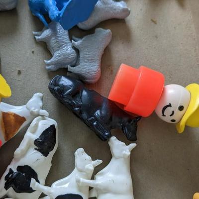 Auburn and Varied Plastic Toys