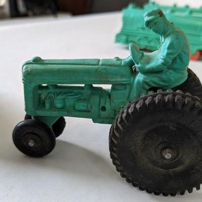 Auburn and Varied Plastic Toys