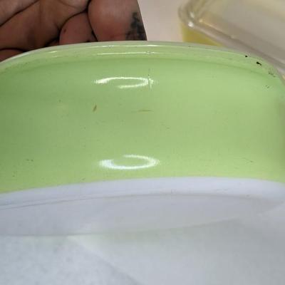 Pyrex Primary and Lime Dishes