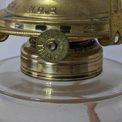 Scovill Frosted Face Base Queen Anne Model 2 Oil Lamp