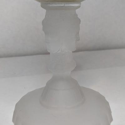 Scovill Frosted Face Base Queen Anne Model 2 Oil Lamp