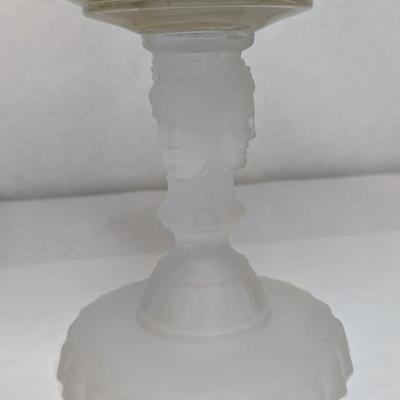 Scovill Frosted Face Base Queen Anne Model 2 Oil Lamp