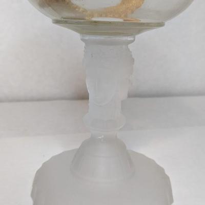 Scovill Frosted Face Base Queen Anne Model 2 Oil Lamp
