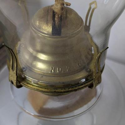 Scovill Frosted Face Base Queen Anne Model 2 Oil Lamp
